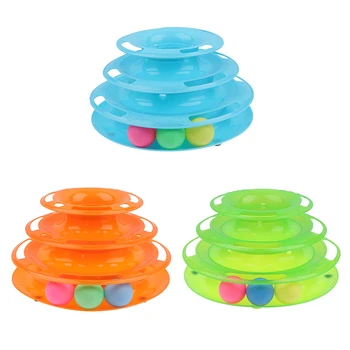

Pets Cat Toys Interactive Track Ball Toy Cats Fun Cat Game Intelligence Disc Cat For Toy Balls For Traning
