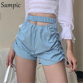 

Sampic sexy women streetwear casual high waist mini summer shorts fashion bodycon skinny shorts femme bottom 2020