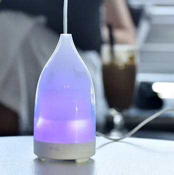 

USB air diffuser aroma essential oil ultrasonic diffuser 7 color LED light selection mini air humidifier for car for home