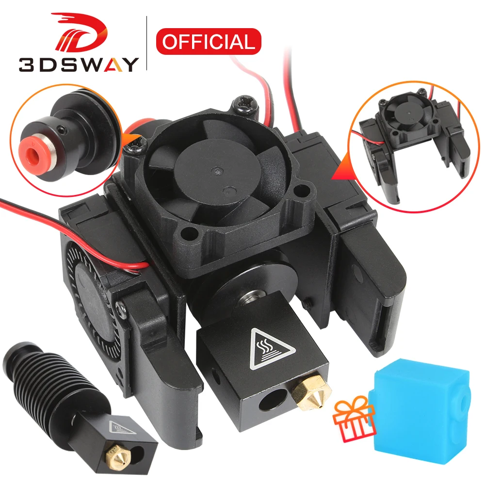 Impressora Parte E3d v6 Hotend Kit Todo o Metal Vulcão Bico Hotend Bowden Direto J-cabeça 12v 24v Suporte do Ventilador de Refrigeração 1.75 mm 3dsway 3d