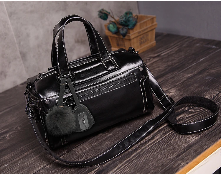 Couro genuíno único ombro sacos crossbody moda