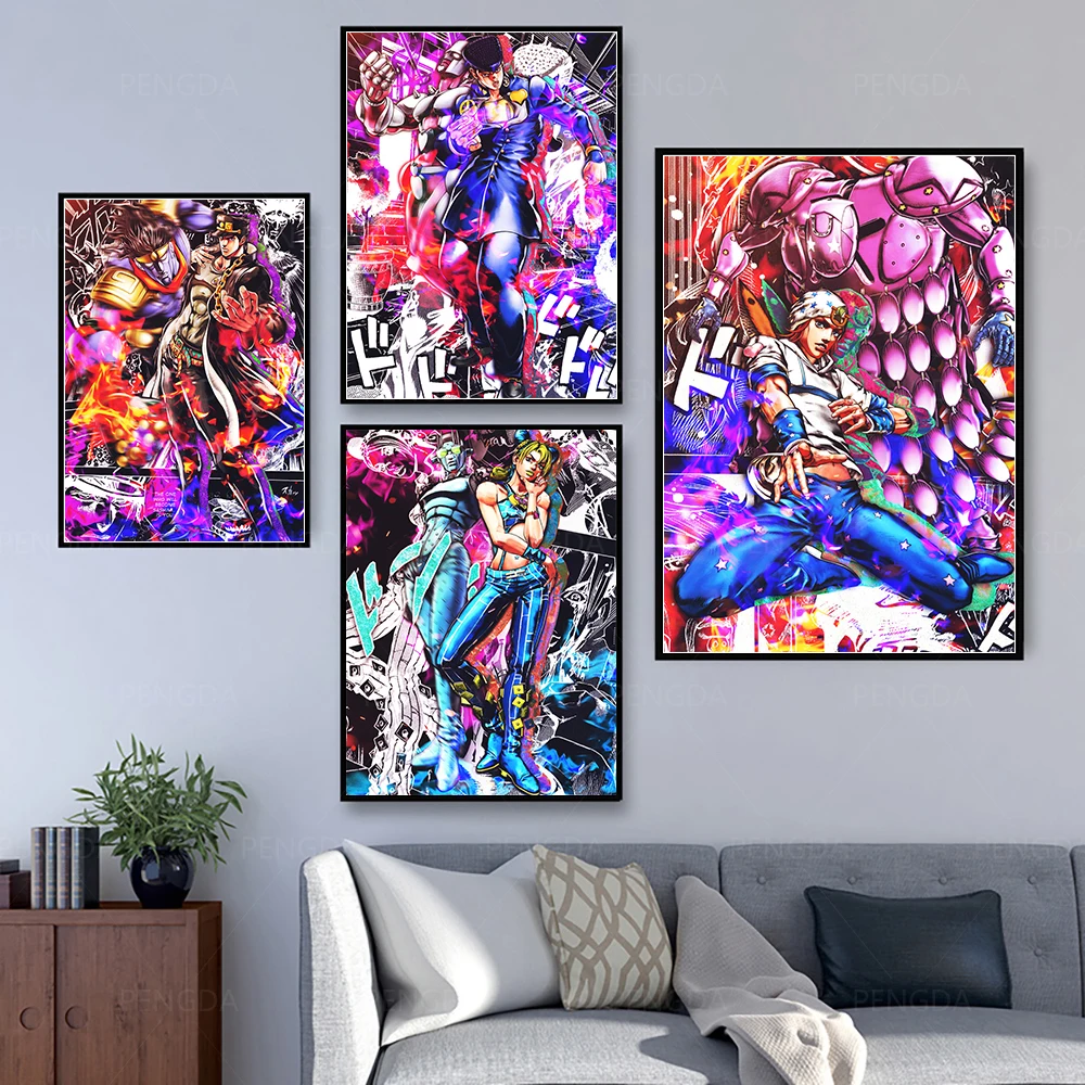 Jojos Bizarre Adventure Art Style Jojo Bizarre Poster Jojo Canvas