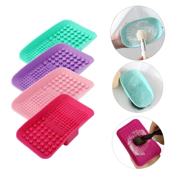

Silicone Makeup Brushes Cleaning Pad Mat Cosmetic Eyebrow Brushes Washing Cleaner Scrubber Board Makeup Brushes Accessorues Tool