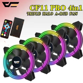 

AIGO darkflash CF11 aura sync Computer Case PC Cooling Fan RGB Adjust 120mm Quiet IR Remote computer Cooler Cooling RGB Case Fan