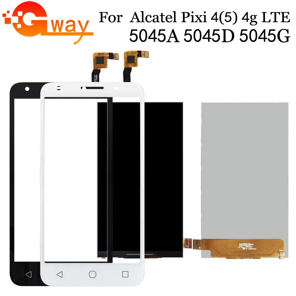 5.0&quot For Alcatel Pixi 4 4g LTE 5045A 5045D 5045G 5045J 5045X OT5045 LCD Display Touch Screen Panel (5) + tools | Мобильные
