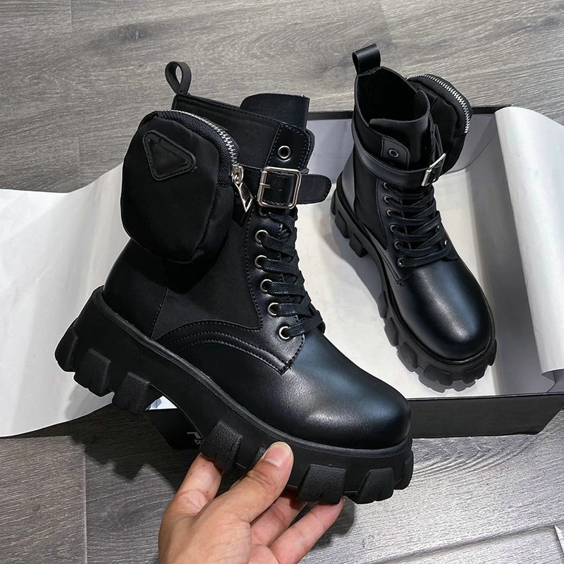 chunky platform combat boots