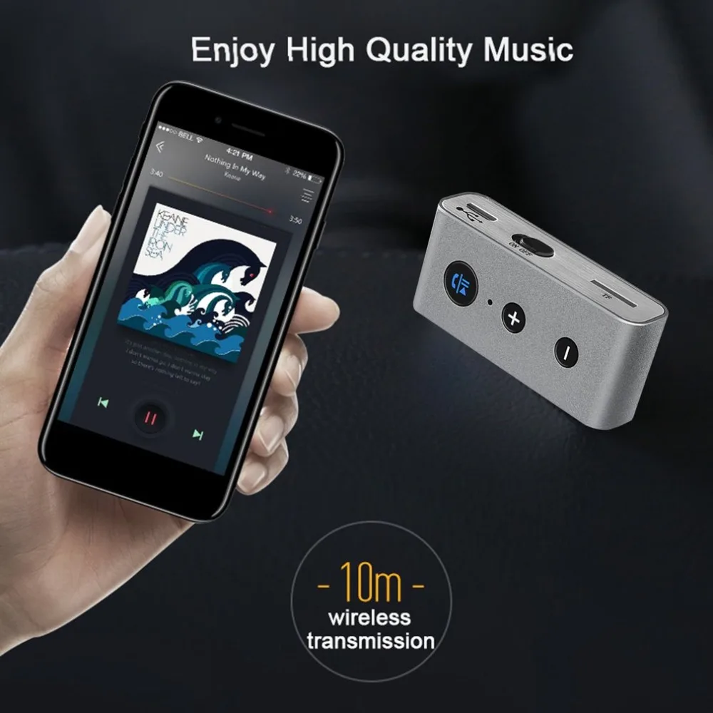Bluetooth автомобильный комплект громкой связи 3,5 мм Aux аудио приемник адаптер беспроводной музыкальный приемник A2DP стерео Поддержка TF автомобильный адаптер
