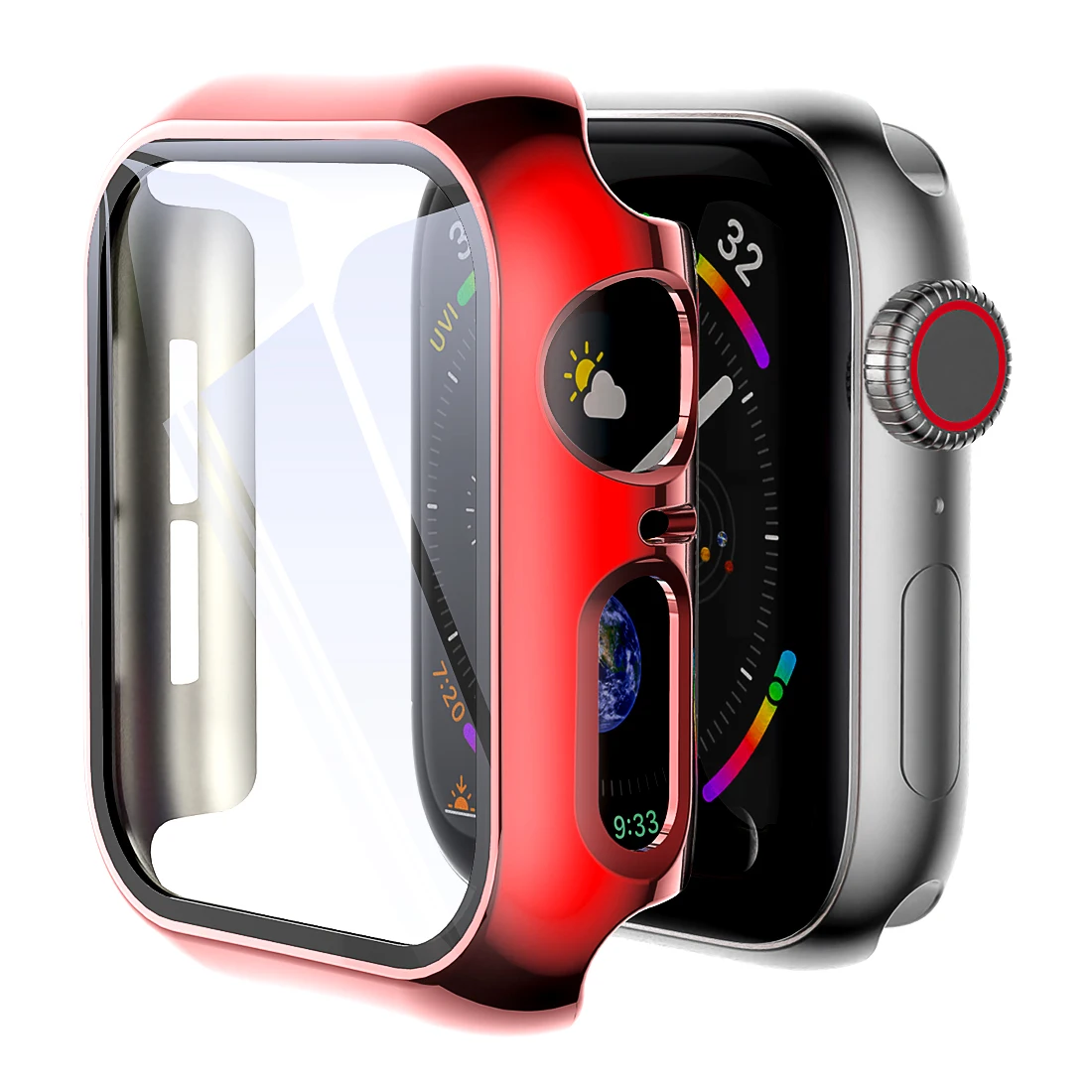 Стекло и крышка для Apple Watch 6 чехол 44 мм 40 iWatch 42 38 бампер + защита экрана watch Series 5 4 3 2 1