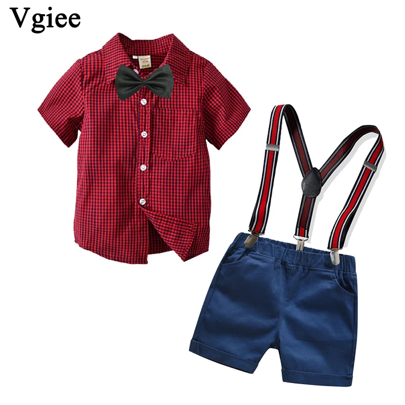 

Vgiee Kids Clothes Boy Set for Birthday and Party Wedding Children Clothes Cotton Polyester Boys Shorts Boy Clothes Outfit CC694