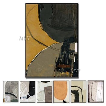 

New Abstract Canvas Art Geometric Handmade Oil Painting Home Wall Decoration Piece Unframed Oil Painting Original Wall Pictures