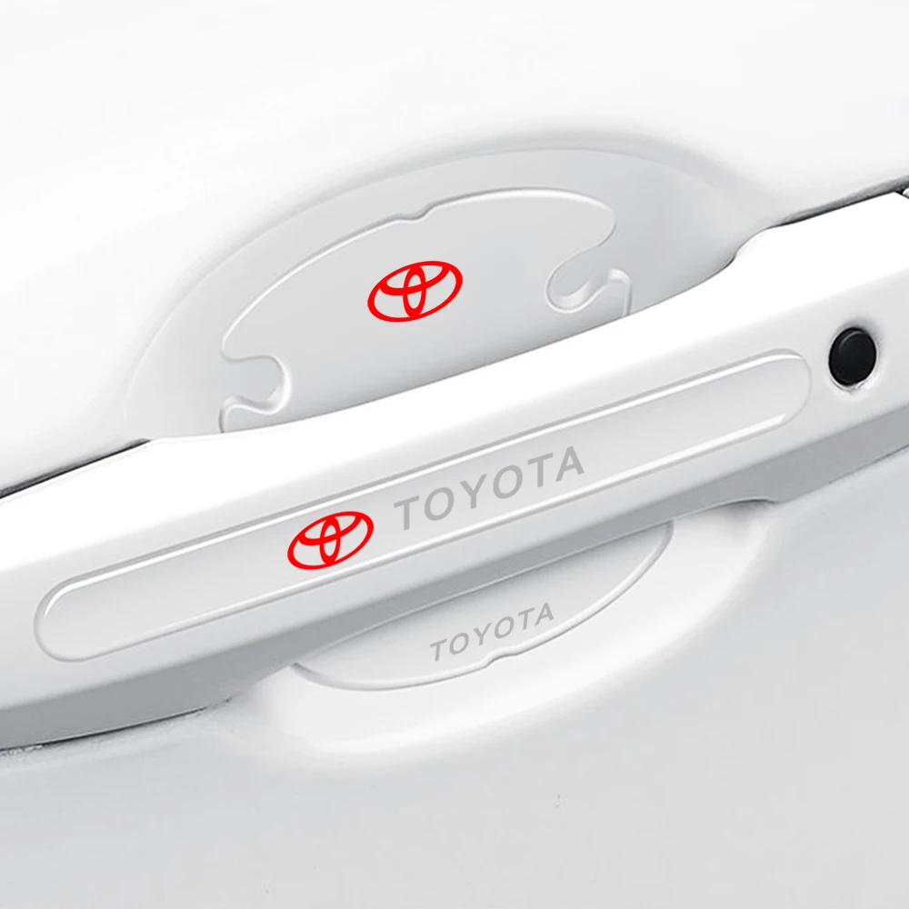 4/8PCS Car Accessories PVC Vinyl Door Handle Protection Sticker For Toyota Prius Avensis Rav4 Auris Yaris Verso Land Cruiser Cam |