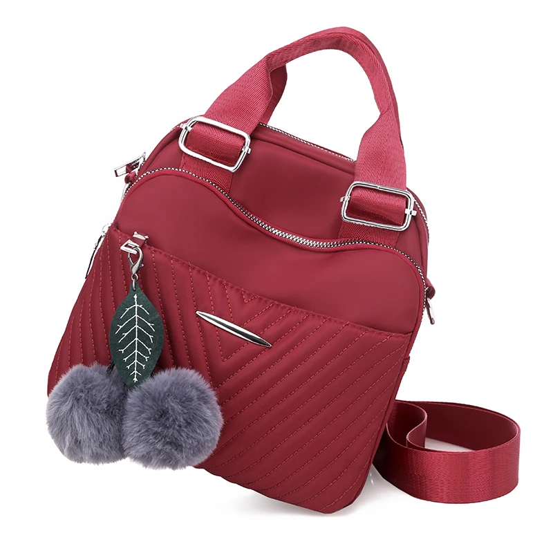 Рюкзак из водонепроницаемой ткани Оксфорд, многофункциональная сумка, новинка, женский рюкзак, модная подвеска в виде шарика для волос