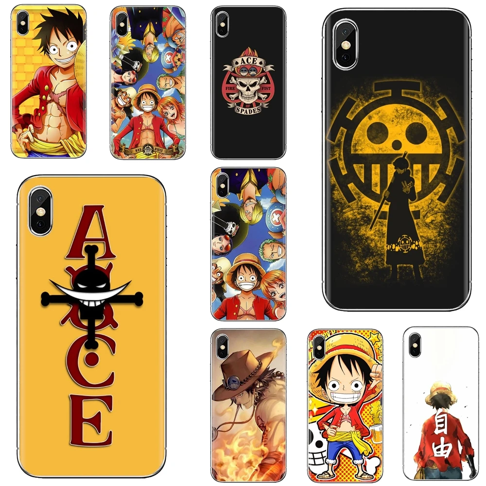 Silicone Phone Cover Bag For Samsung Galaxy Note 3 4 5 8 9 S3 S4 S5 Mini S6 S7 Edge S8 S9 S10 Plus One piece ace comic | Мобильные
