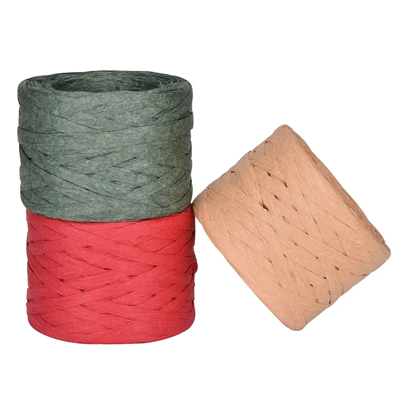 3 Colors DIY Raffia Ribbon Cord Rope For Palm Packaging Paper Rope Packing Wedding Party Decorations