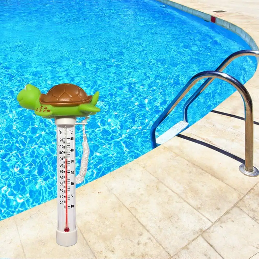 Set of 3 OscenLife Floating Pool Thermometer of Little Turtle with String for Baby Pool,Outdoor and Indoor Swimming Pools,Hot Tub,Hot Spring,Bathtub and Jacuzzi 