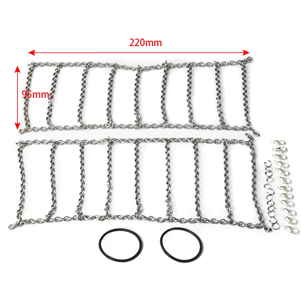 thumbnail image 1 of Cadenas de nieve AXSPEED de metal de 2 piezas, 105/114/120/130 mm, para neumáticos RC Rock Crawler TRX-4 TRX4 Axial SCX10 90046 D90 1/10, 1 of 5