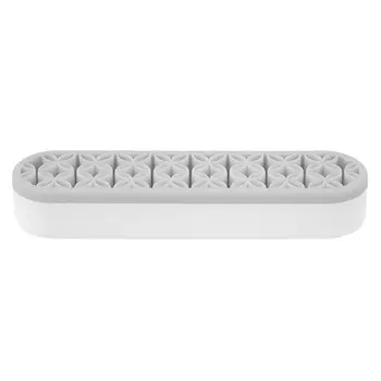 

Silicone Cosmetic Storage Box Flower Pattern Makeup Brush Organizer Case