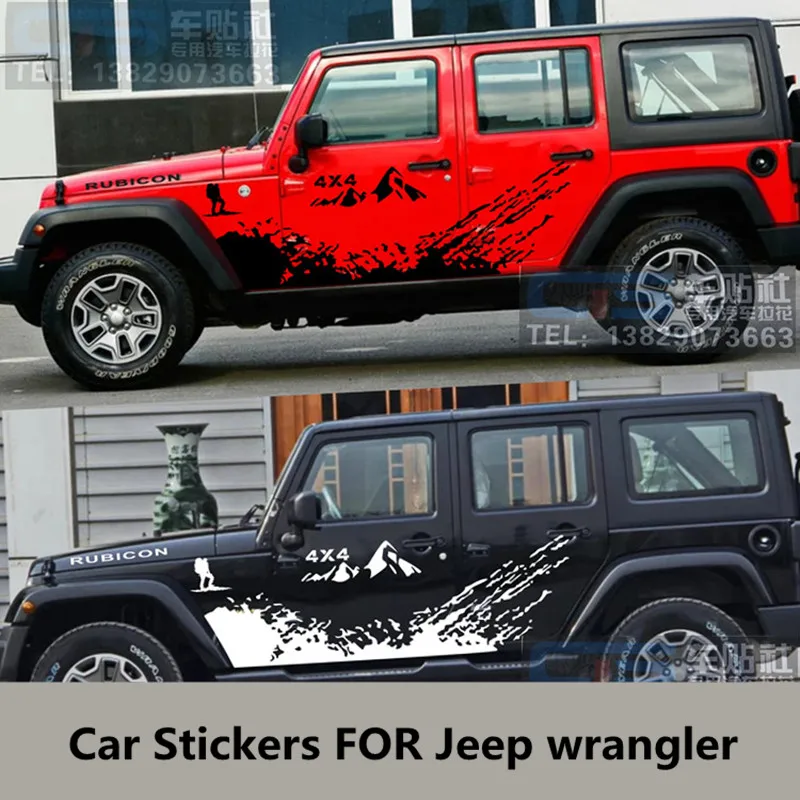 

Автомобильные наклейки для Jeep wrangler, внешний вид тела, украшение, модифицированные наклейки wrangler, двери, спортивные внедорожные наклейки