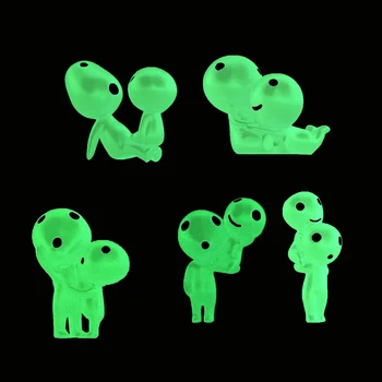 

Set of 5 Mini Resin Luminous Tree Elves Elf Cartoon Doll Toys Garden Decor