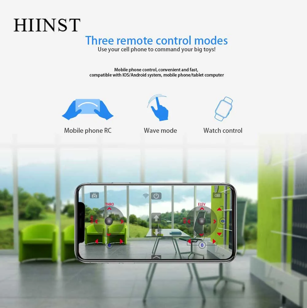 Hiinst 2,4 ГГц мини RC Infra индукционные самолеты светодиодный Квадрокоптеры Дрон с дистанционным управлением инфракрасными часами RC вертолет