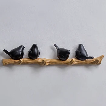 

Restaurant 3D Decoration Wall Mounted Anti Rust Holder Clothes Hook Storage Moistureproof Home Bedroom Bird Shaped Hanger DIY