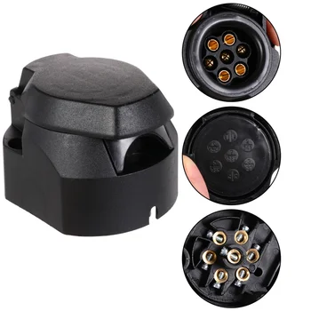 

2pcs 12V 7 Pin Trailer Adapter Socket Truck Interface Socket with EU Plug