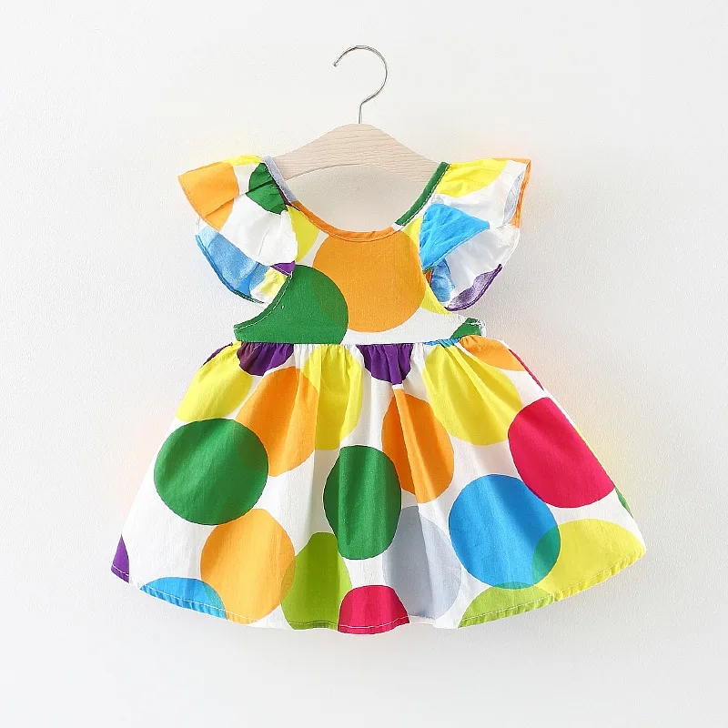 

Korean Version of Pure Cotton Baby Girl Dress Large Dot Sleeveless Baby Girl Summer Dress Little Girls Clothing Infant Clothes