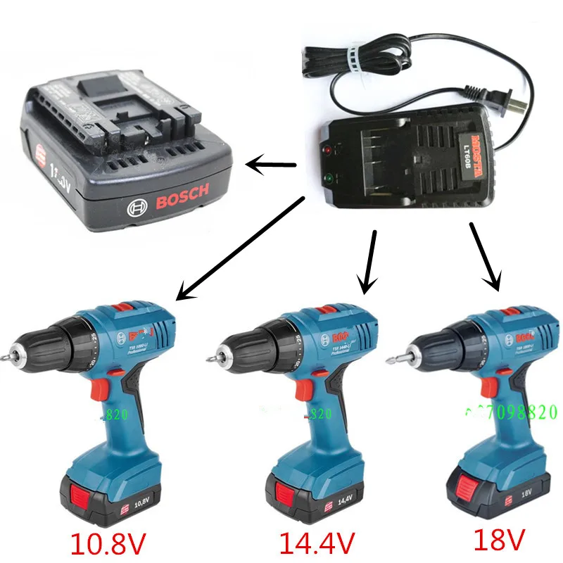 Electric Drill Charger for Bosch AL1860CV/AL1814CV/AL1820CV/10.8V/14.4V/18V Charger