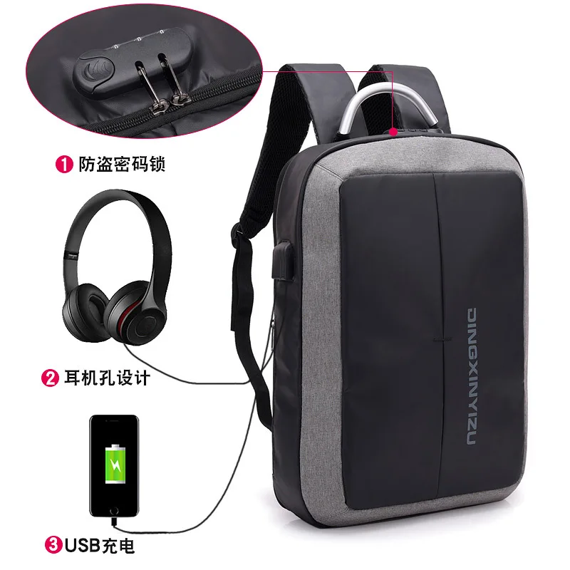 

Foreign Trade New Style Men Multi-functional Backpack Large-Volume USB Anti-Theft Computer School Bag Customizable Logo Backpack