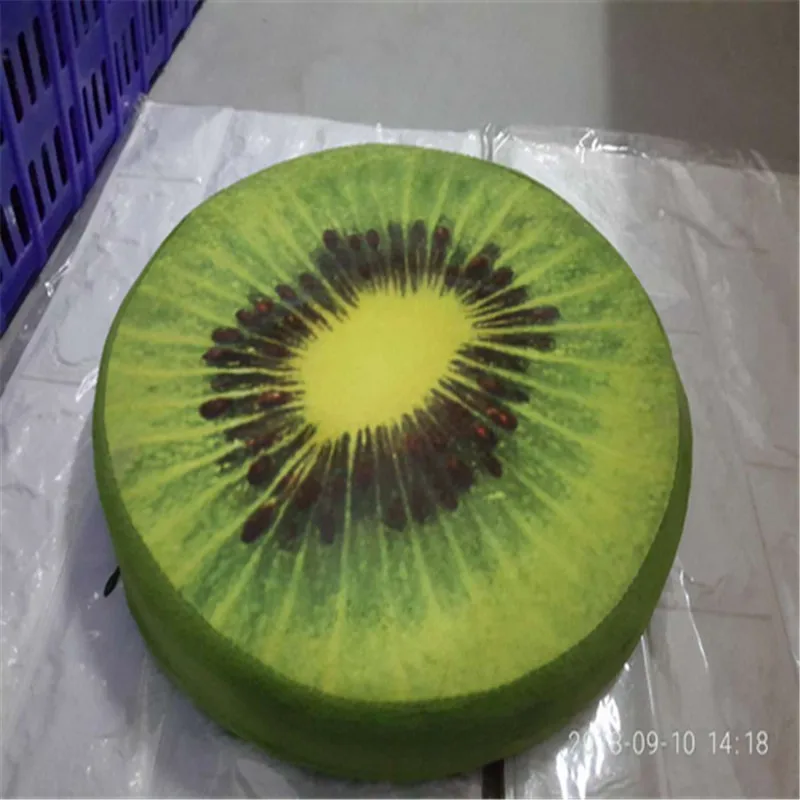 Kiwi 32*32*5 см 3D фруктовая декоративная подушка для дома, диванная подушка, Современная круглая сезонная подушка для сиденья, подушка для пола, Подушка для стула, подушка для кошки - Цвет: Kiwi