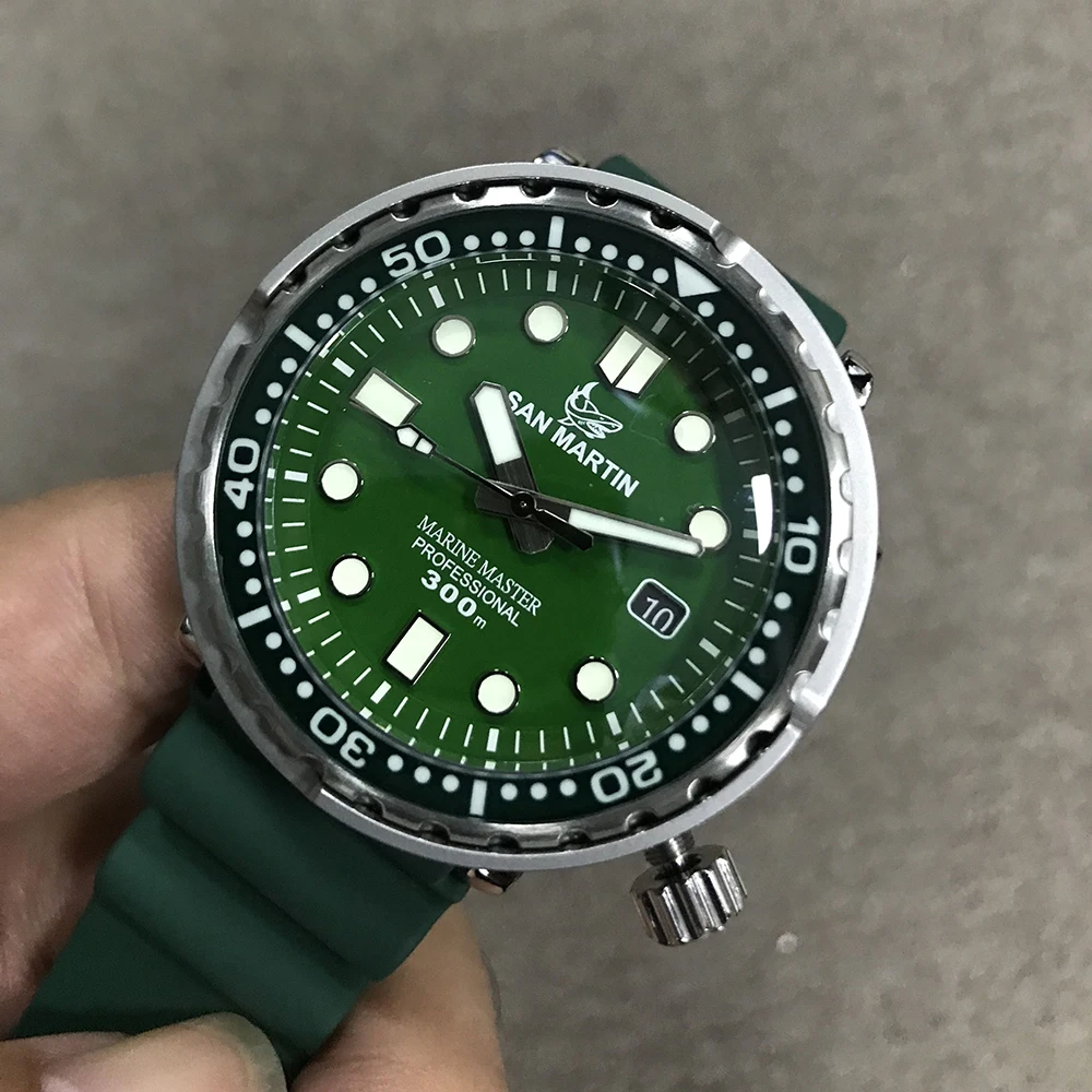 Модные автоматические часы Tuna SBBN015 NH35 механизм San Martin для дайвинга из нержавеющей