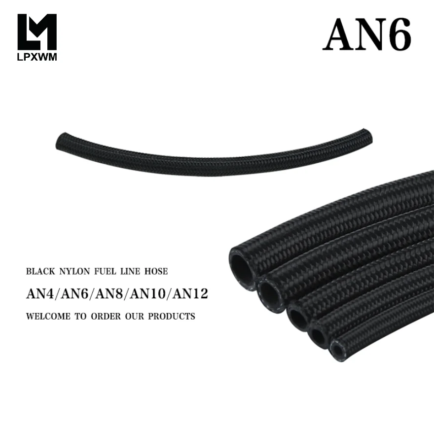 

LPXWM - 6 AN Pro's Lite Black Racing Hose Fuel Oil Line 350 PSI 0.3M LPXWM7312-1