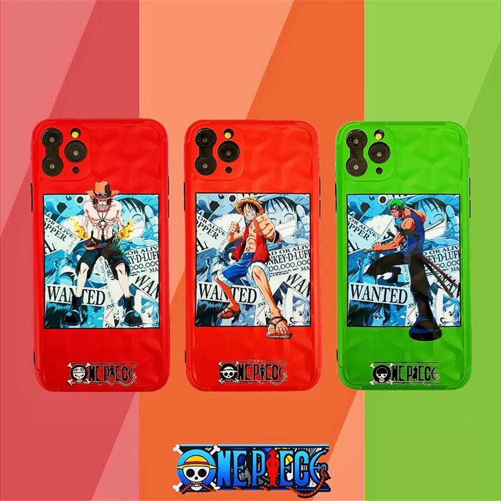 Japan Anime One Piece Y 3d Imd Phone Case For Iphone 7 8 Plus 11 Pro X Xs Max Xr Ace Luffy Zoro Cool Pose Soft Cover Phone Case Covers Aliexpress