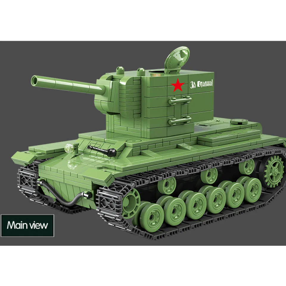 

NEW 818 PCS Soviet Russia KV 2 Tank Building Blocks Compatible City WW2 Soldier Police Weapon Bricks Sets Toys for Boys