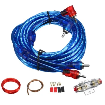 

1500W Car o Speaker Wiring Amplifier Cable Subwoofer Speaker Installation Line Kit 8Ga Power Cord 60 Amp Fuse Holder