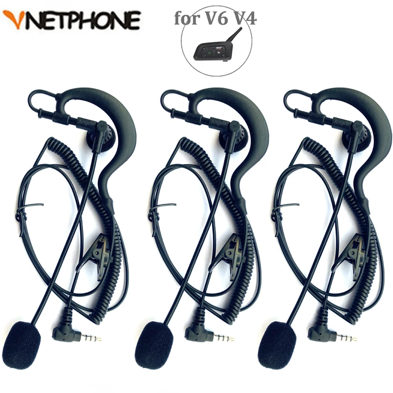 3 шт. наушники для рефери 3.5 дюймов Vnetphone V4C/V6C FBIM мотоцикла Bluetooth внутренняя связь BT