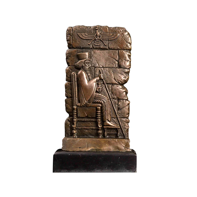 Persian exotic bronze wall statue sculpture for home decoration