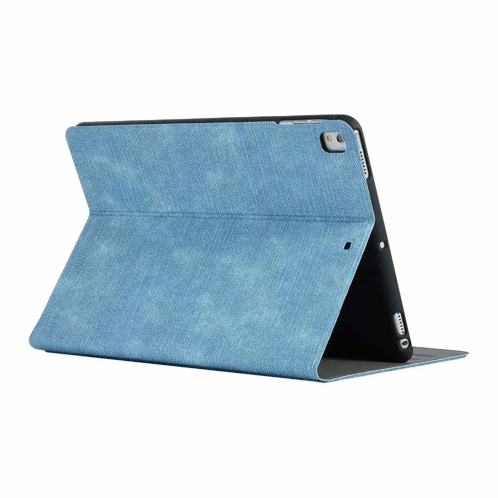 Джинсовая ткань Стиль Стенд чехол для iPad 5 6 Air 1 2 Pro 9,7 чехлы из искусственной кожи funda для iPad 9,7 мягкие термополиуретановые Чехлы+ ручка