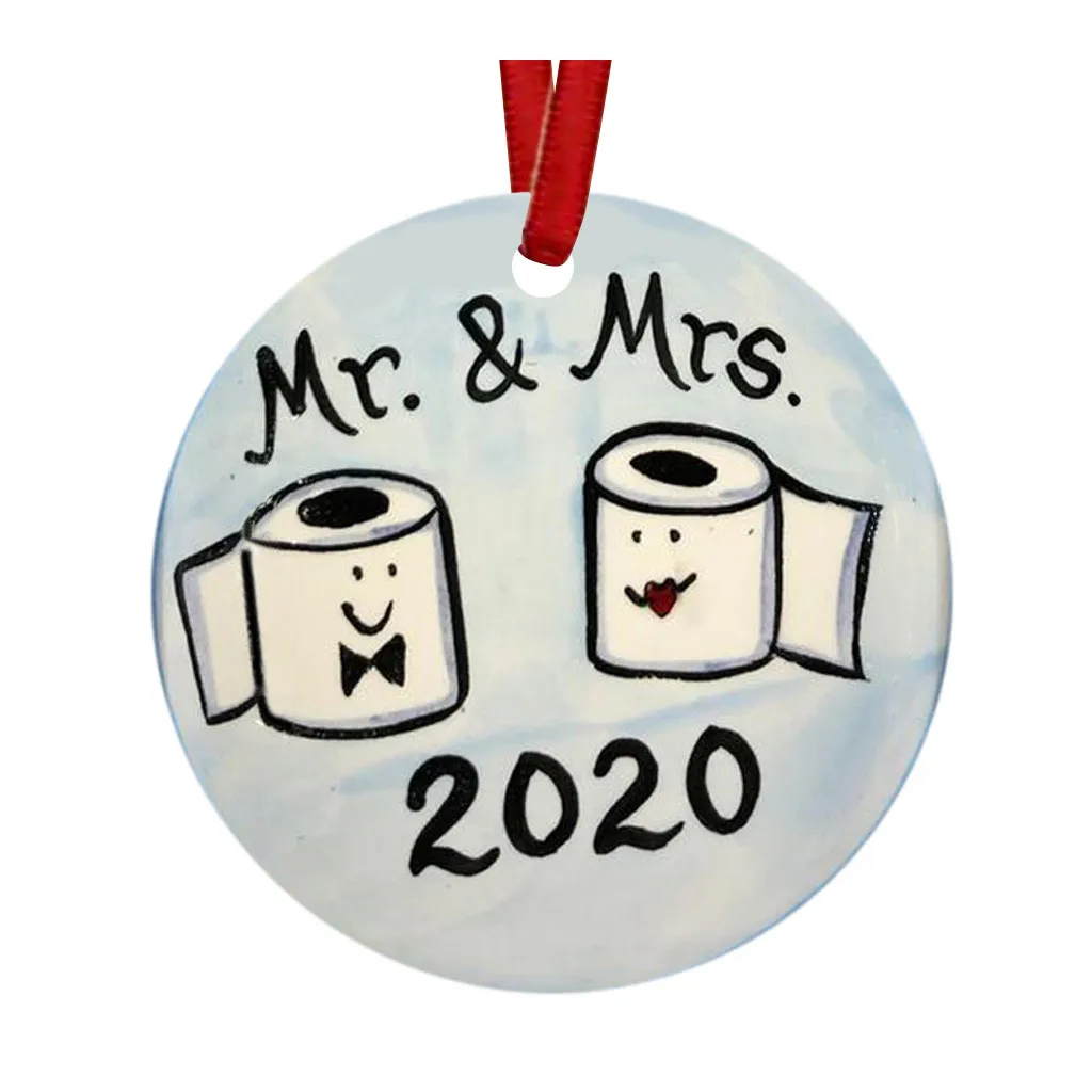 

Christmas Tree Wooden Decorations Cute Santa Clause Wearing Mask Handmade Wooden Pendant Christmas Home Party Decoration#FS