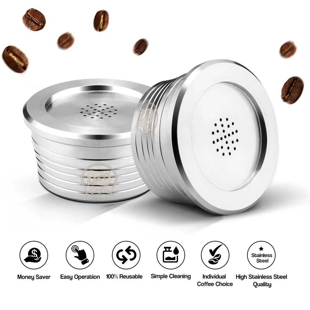 Многоразовые кофейные капсулы из нержавеющей стали, фильтр для кофейных капсул, совместимый с Delta Q