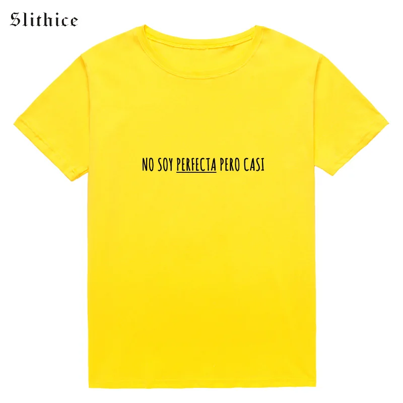 Slithice I AM NOT PERFECT но почти забавная футболка с буквенным принтом женская летняя