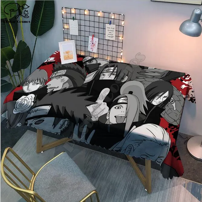 

Naruto Pattern Tablecloth 3D printed Square/Rectangular Dust-proof Table Cover For Party Home Decor TV Covers
