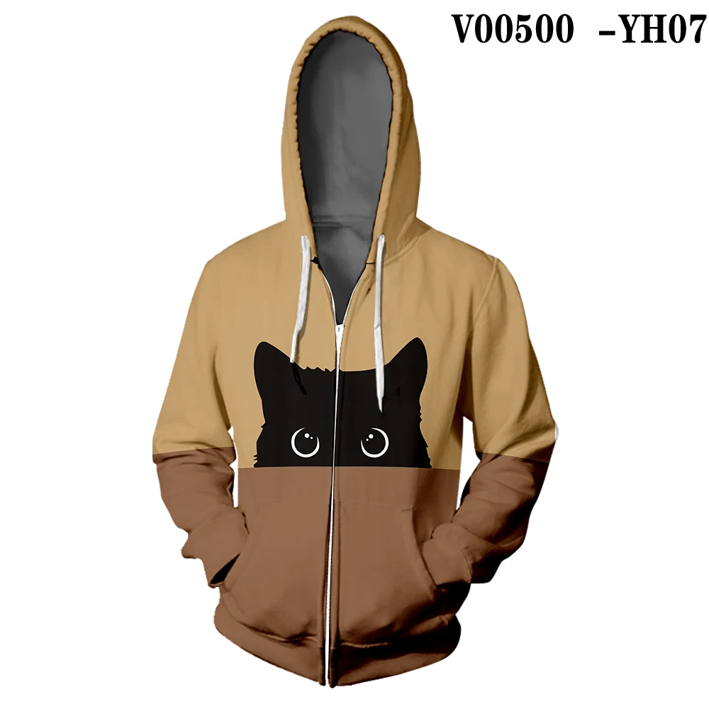 Черная толстовка на молнии с капюшоном в стиле хип-хоп, розовая, фиолетовая, комбинированная, цветная, женская, 3D Толстовка с капюшоном bluza damsk Pussy, толстовка на молнии, мужская куртка, пальто - Цвет: 3D Jacket