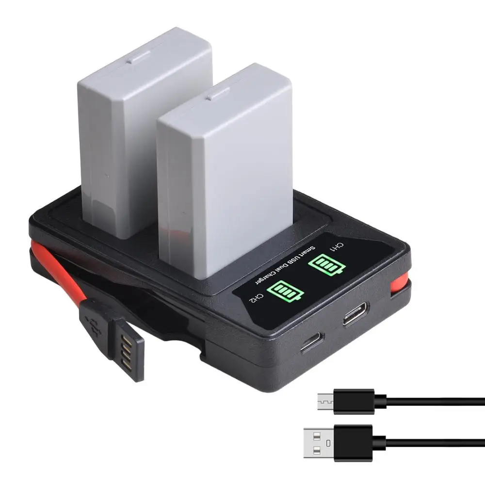 LP-E5 LP E5 LPE5 аккумулятор + светодиодный встроенный USB двойное зарядное устройство