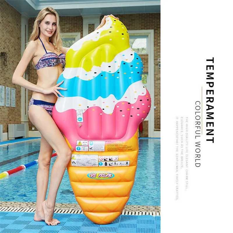 Радужное мороженое матрас летний надувной бассейн плот надувной лебедь-на кресло для бассейна плавательные плоты вечерние игрушки