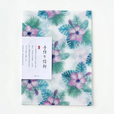 3 конверта и наклейки/упаковка креативные Ретро акварельные серии пергаментная бумага конверт подарок корейские канцелярские принадлежности - Цвет: 6