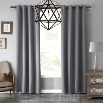 

Lychee Modern Blackout Window Curtains Grey Color Shade Curtains for Living Room Bedroom Window Curtain Drape