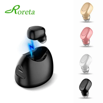 

Roreta mini wireless Bluetooth Earphone in-Ear Waterproof stereo noise reduction music Headset for iphone huawei xiaomi