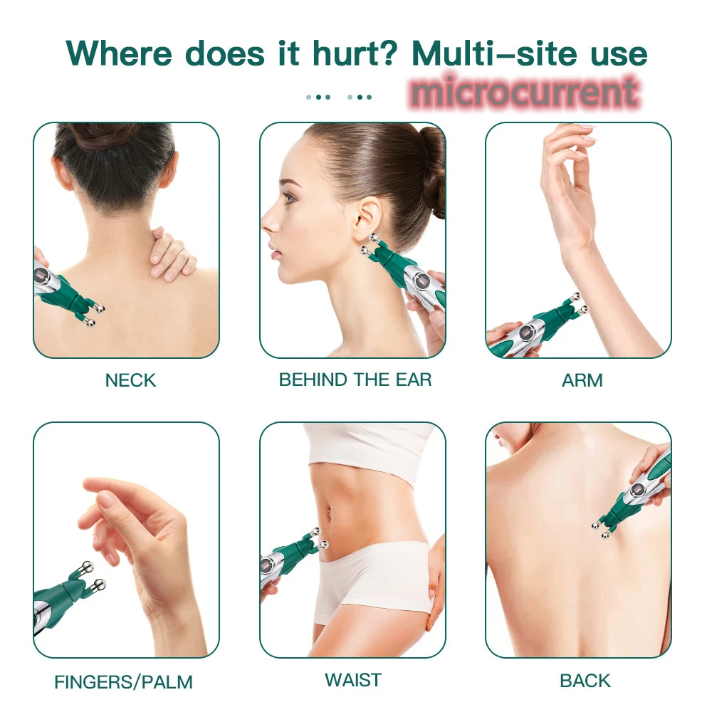 Stylo de Massage électrique, points d'acupuncture, soulagement de la douleur, méridien, énergie, thérapie au Laser, corps, tête, dos, cou, jambes, masseur