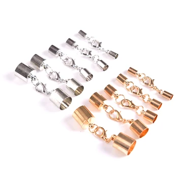 

10 Sets Lobster Clasps End Caps Connector Leather Bracelet DIY Jewelry Making